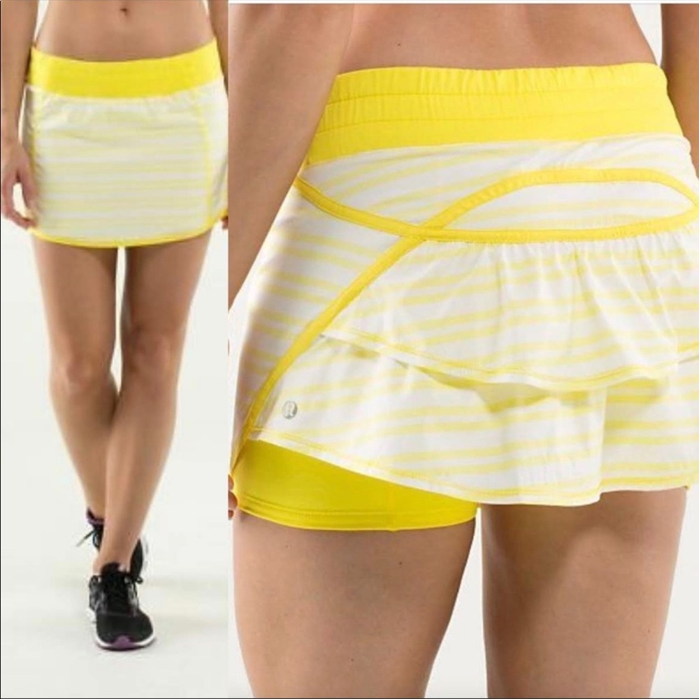 Lululemon run track attack skort with ruffles. EUC